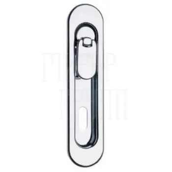 Ручки для раздвижных дверей (Kit T) под ключ и завертку полированный хром