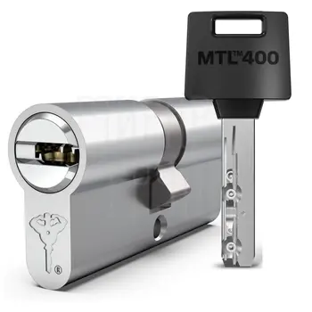 Цилиндровый механизм ключ-ключ Mul-T-Lock (Светофор) MTL400 70 mm (30+10+30) никель + флажок