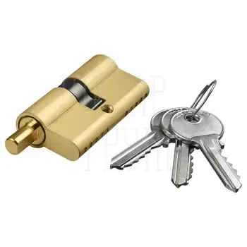 Цилиндровый Extreza AS-80C 40x40 мм (35x10x35) ключ-шток матовая латунь