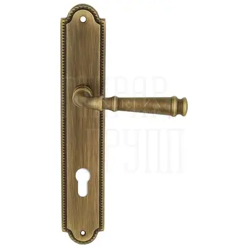 Дверная ручка Extreza 'BONO' (Боно) 328 на планке PL03 матовая бронза (cyl)
