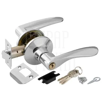 Дверная ручка-защелка Punto (Пунто) DK620 (кл./фик.) хром