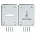 Накладка Fuaro (Фуаро) на сувальдный замок ESC.S-lift+S/K.set (ESC081/082) (2шт.), хром
