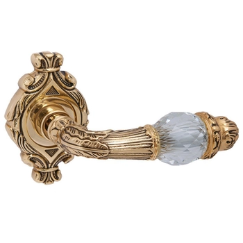 Дверная ручка на розетке Mestre OR 7141 черненое золото 24к