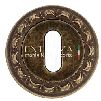 Накладка дверная под ключ буратино Extreza KEY R02 античная бронза