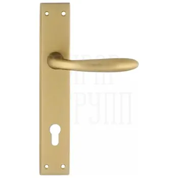 Дверная ручка Extreza Hi-Tech 'COMO' (Комо) 322 на планке PL13 матовая латунь (CYL)