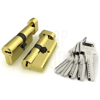 Цилиндровый механизм Fuaro (Фуаро) с вертушкой R602/80 mm (30+10+40) латунь