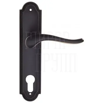Дверная ручка Fratelli Cattini 'LAVERA' на планке PL248 матовый черный (cyl)
