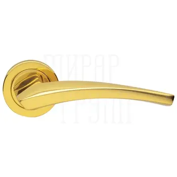 Дверные ручки на розетке Morelli Luxury 'Wind' золото
