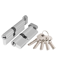 Купить Цилиндровый механизм Ajax (Аякс) (AX202/120) AX2002Knob 120 (55+10+55) CP с вертушкой по цене 454 руб. в Москве