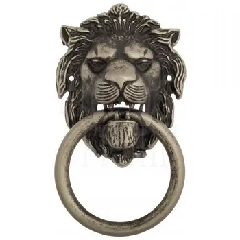 Дверная стучалка Venezia 'LEONE' 190x110 античное серебро