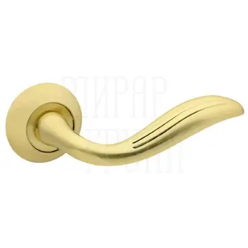 Дверная ручка на круглой розетке BUSSARE 'PASSADO' A-35-10 золото + матовое золото
