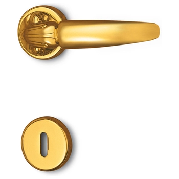 Дверная ручка на розетке Salice Paolo 'Queen' 9005 французское золото