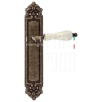 Дверная ручка Extreza 'DANA CRACKLE' (Дана Кракле) 306 на планке PL02 античная бронза