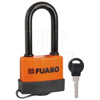 Замок навесной Fuaro (Фуаро) PL-3660 LS (60 мм) 3 англ.кл. (удлиненная дужка) БЛИСТЕР черный