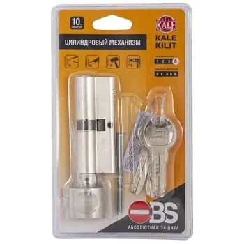 Цилиндровый механизм Kale kilit (Кале килит) с вертушкой 164 OBS SCE/90 (40+10+40) mm никель