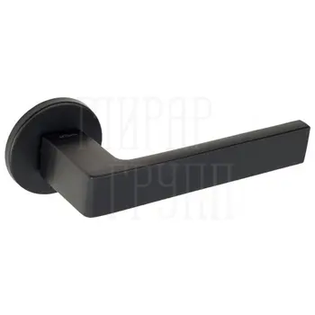 Дверная ручка Fratelli 'BOOM' 7 FS на круглой розетке черный