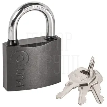 Замок Punto (Пунто) навесной PK-0132 3 key англ.ключ. никель