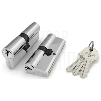 Цилиндровый механизм Fuaro (Фуаро) (100 CA/70) 1000CAKey70 mm (30+10+30) 3Key хром