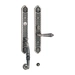 Ручка для входной двери Mestre OA 3004 с замком и ключами, состаренное серебро