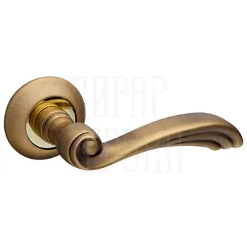 Дверная ручка на круглой розетке Fuaro (Фуаро) 'OPERA' RM бронза + золото