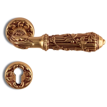 Дверная ручка на розетке Salice Paolo 'Naxos' 3305 французское золото