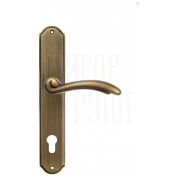 Дверная ручка Venezia 'VERSALE' на планке PL02 матовая бронза (cyl)