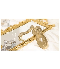 Дверная ручка на планке из латуни Ghobestir "CLASSIC Collection" 262010