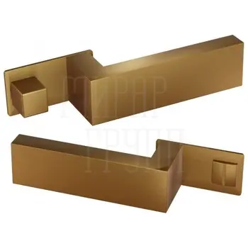 Дверная ручка Fratelli 'NM-599' 4 на прямоугольной розетке золото крайола