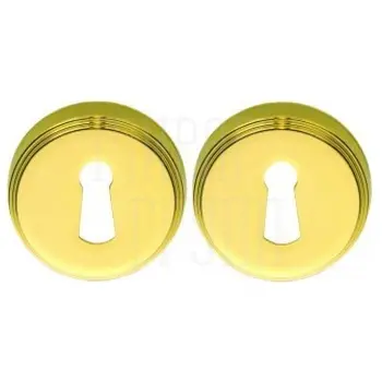 Накладки на круглой розетке под кабинетный ключ Colombo CD1003 BB (Piuma) полированная латунь