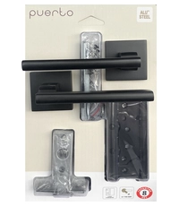 Комплект дверной фурнитуры PUERTO (ручка защелка м/к петли безВР) SET 514-03 5-45PL 2S