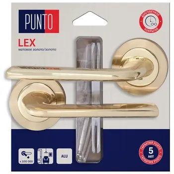 Ручка Punto (Пунто) раздельная LM/A R.TLK52.LEX/HD матовое золото + золото