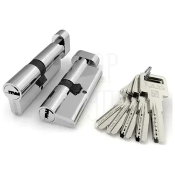 Цилиндровый механизм Fuaro (Фуаро) с вертушкой R602/70 mm (30+10+30) хром