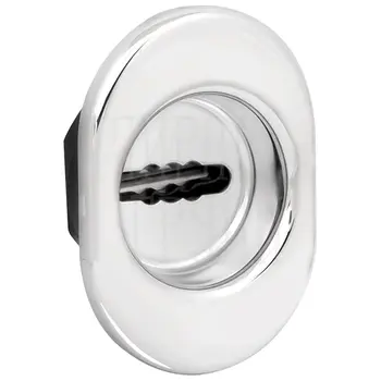 Накладка Fuaro (Фуаро) на сувальдный замок ESC.S-auto/U/OV.477 (ESC 477 U (70х50) ) с подпруж. шторками хром