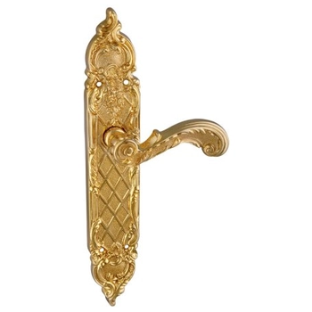 Дверная ручка на планке Mestre OA 1716 золото 24к