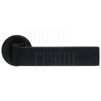 Дверная ручка Extreza Hi-Tech 'Sound' (Саунд) 106 на круглой розетке R16 черный