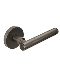 Дверная ручка из латуни Ghobestir "LUXURY Collection" G010 на круглой розетке