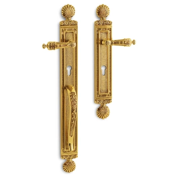 Нажимной гарнитур для входной двери под цилиндр Salice Paolo 'Boston' 3210Y французское золото
