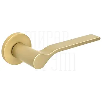 Дверная ручка Extreza 'FORMA' на круглом основании R16 матовая латунь