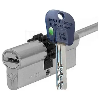 Цилиндровый механизм ключ-шток Mul-T-Lock Integrator BSE 62 mm (26+10+26) никель