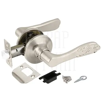 Дверная ручка-защелка Punto (Пунто) DK633 (без фик.) матовый никель