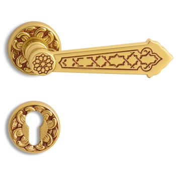 Дверная ручка на розетке Salice Paolo 'Rabat' 3355 французское золото