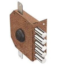 Замок Elbor (Эльбор) накладной Гранит 1.06.52.МА никель сув. 5 риг. тяги медный антик /00425/