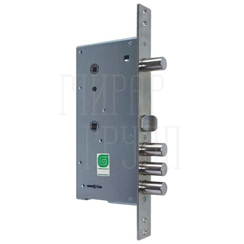 Замок Guardian (Гардиан) врезной сувальдный с задвижкой и защёлкой ЗВ 30.15 4 кл. (длинный кл. 715 мм) /128:3905/ никель