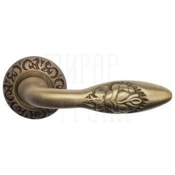 Дверная ручка на розетке Venezia 'CASANOVA' D4 матовая бронза