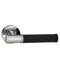 Дверная ручка на розетке RIVET 705 CP/BL R хром/черный