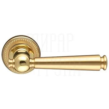 Дверная ручка Extreza 'Annet' (Аннет) 329 на круглой розетке R03 полированное золото