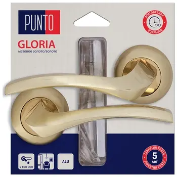 Ручка Punto (Пунто) раздельная LM/A R.TL54.GLORIA/HD матовое золото/золото