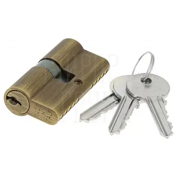 Цилиндр для замка Экстреза (Extreza) AS-70 ключ-ключ 25x10x35 (30/40) матовая бронза
