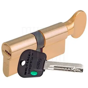 Цилиндровый механизм ключ-вертушка Mul-T-Lock Integrator 71 mm (28+10+33) латунь