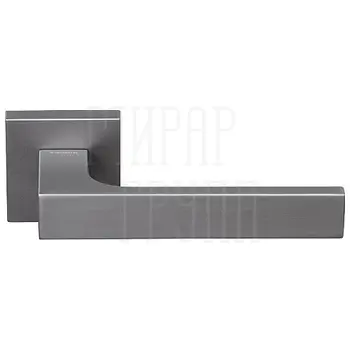 Дверные ручки Archie Sillur 'MURO' на квадратной розетке (антибакт. покрытие) Платиново-серый